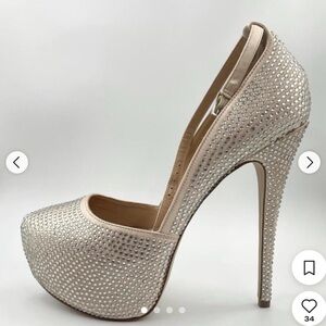 Steve Madden Crystal Embellished Platform Stiletto Pumps
